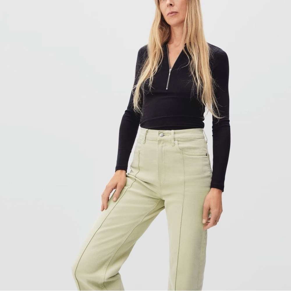 Everlane The Way High Jean in green tea - Picture 2 of 8
